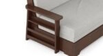 3 Seater Pull Out Sofa Cum Bed In Vapour Brown Color | Foldable Sofa Cum Bed Design in Wood - Image 6