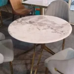 Round Dining Table Set – 3 Seater Dining Table with 3 Dining Chairs