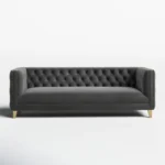 3 Seater Chesterfield Velvet Sofa – Grey Luxury Sofa for Every Living Rooms - Image 4