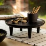 Midnight Mango Wooden Platter | Black Serving Platter for Hotels and Restaurants | Hot Dish Salver Trencher | Handcrafted Kitchen Essential - Image 2