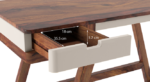 Study Table Modern Design – Solid Wood Studying Table In Teak Finish | Modern Design of Study Table for Students and Professionals | Premium Laptop Computer Table Furniture - Image 4