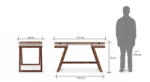 Study Table Modern Design – Solid Wood Studying Table In Teak Finish | Modern Design of Study Table for Students and Professionals | Premium Laptop Computer Table Furniture - Image 5