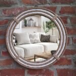 Wooden Wall Rope Mirror Wall Hanging – 24*24 Inches
