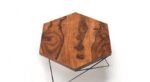 Abstract Metal Coffee Table for Living Room | Wooden Top Tea Table Design for Vintage Look | Round Teapoy Table for Drawing Room - Image 2