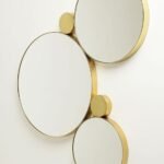 Designer Wall Mirrors – Golden Mirrors for Rich Look of Living Room | Pack of 3 Wall Mirror Decorative