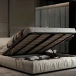 King Size Bed Frame with Storage – Arianna Low Height Bed with Mattress - Image 4
