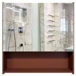 Bathroom Cabinet with Mirror by Artyfer | Premium Wooden Bathroom Cabinet | 4 Spacious Shelves for Storage - Image 2