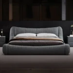 King Size Bed with Storage and Mattress – Canadian Low Floor Bed Back Side Design - Image 2