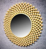 Large Round Bathroom Mirrors – Designer Metal Balls Bathroom Mirror for Rich Look | Perfect Wash Basin Mirror for Wall - Image 2