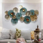 Metallic Wall Decor – Big Leaves Metal Wall Art | Designer Decor for Wall | Floral Wall Art in Metal | Handmade Wall Accent for Living Room