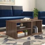 Engineered Wood Coffee Table for Drawing Room | 3 Shelves for Storage and Table Decor | Handcrafted Center Table for Living Room Decor