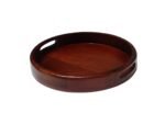 Handmade Wooden Serving Tray – Classic Round Handmade Wooden Tray for Every Home