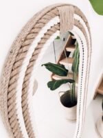 Large Bedroom Wall Mirrors – Oval Shaped Rope Mirror for Wall | Lightweight and Durable | - Image 2