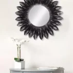Mirrors for walls | Black Wash Basin Mirror Design for Luxury Look | Metal Mirrors for Bathroom Luxury Transformation |