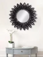 Mirrors for walls | Black Wash Basin Mirror Design for Luxury Look | Metal Mirrors for Bathroom Luxury Transformation |