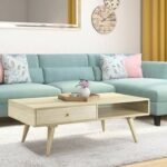 Rectangular Coffee Table for Drawing Room | Wood Coffee Table for Living Room | Deep and Big Drawer Inside for Storage Solutions | Handmade Center Table for Living Room