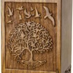 Rosewood Funeral Urn Box – Handcrafted Wooden Urn Box to Store Memories | Wooden Cremation Urn Box to Store Ashes