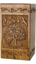 Rosewood Funeral Urn Box – Handcrafted Wooden Urn Box to Store Memories | Wooden Cremation Urn Box to Store Ashes