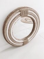Mirror for Wall Decor – Round Rope Wall Mirror | Lightweight and Durable Decor for Wall | Bathroom Wall Mirror Decoration - Image 3