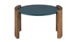 Solid Wood Coffee Table for Living Room | Round Tuffened Glass Top Center Table for Living Room | Teapoy Tea Table Design for Rich Look