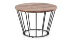 Modern Wood Coffee Table in Matt Black Base | Small Centre Table for Living Room | Rich Look Tea Table Design for Drawing Room - Image 2