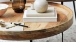 Wooden Coffee Table by Artyfer | Solid Wood Coffee Table in Semi Gloss Finish | Round Coffee Table for Living Room - Image 4