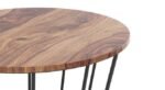Modern Wood Coffee Table in Matt Black Base | Small Centre Table for Living Room | Rich Look Tea Table Design for Drawing Room - Image 3