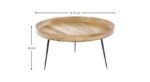 Wooden Coffee Table by Artyfer | Solid Wood Coffee Table in Semi Gloss Finish | Round Coffee Table for Living Room - Image 2